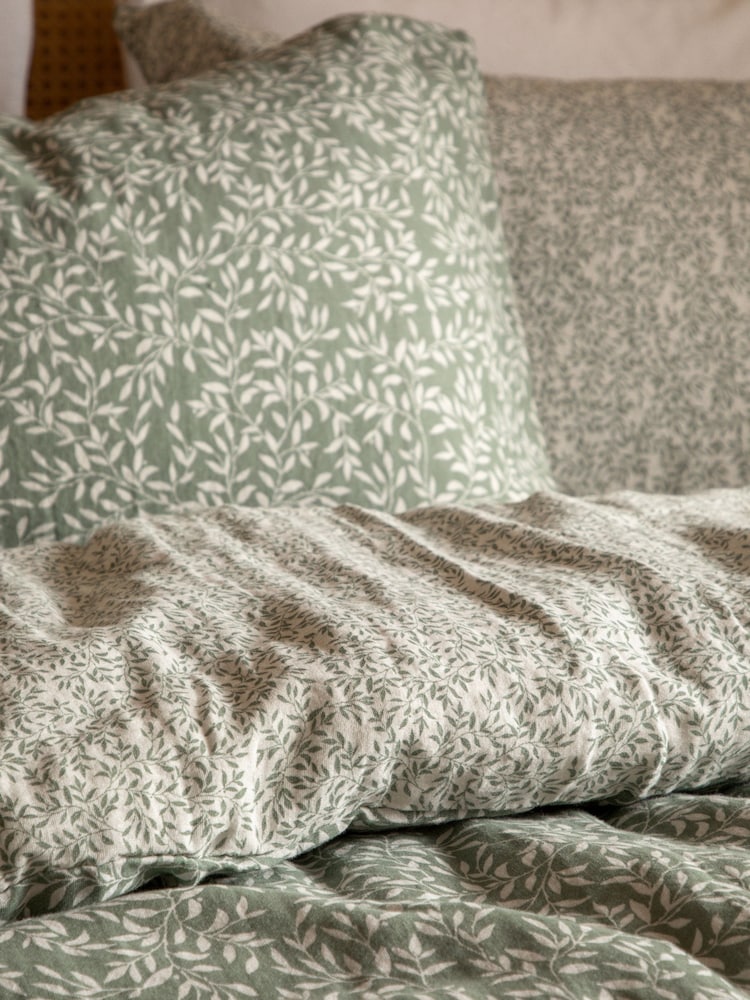 Yard Forest Perrie Leaf Muslin Duvet Cover Set - Image 7 of 7 Yard Forest Perrie Leaf Muslin Duvet Cover Set - Image 7 of 7