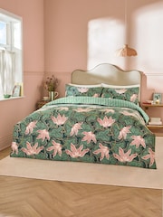 Wylder Juniper Green Luella Printed Reversible Duvet Cover Set - Image 2 of 3
