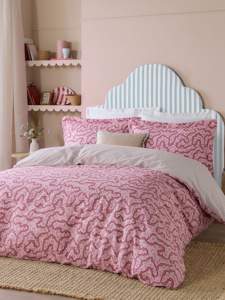Wylder Cherry Red Brianna Floral Duvet Cover Set - Image 1 of 3 Wylder Cherry Red Brianna Floral Duvet Cover Set - Image 1 of 3