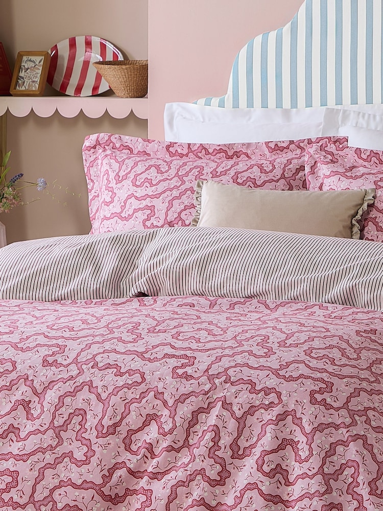 Wylder Cherry Red Brianna Floral Duvet Cover Set - Image 3 of 3 Wylder Cherry Red Brianna Floral Duvet Cover Set - Image 3 of 3