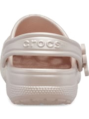 Crocs Pink Classic Pearl Shine Clogs - Image 2 of 7