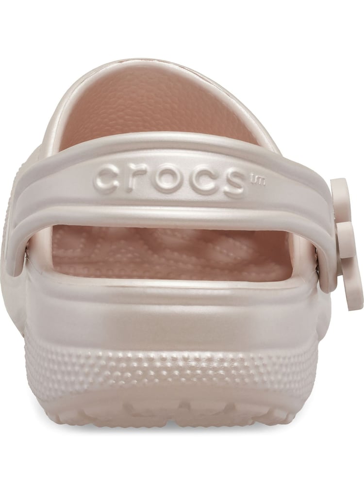 Crocs Pink Classic Pearl Shine Clogs - Image 2 of 7