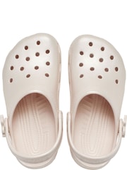 Crocs Pink Classic Pearl Shine Clogs - Image 3 of 7