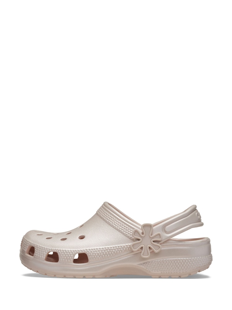 Crocs Pink Classic Pearl Shine Clogs - Image 7 of 7