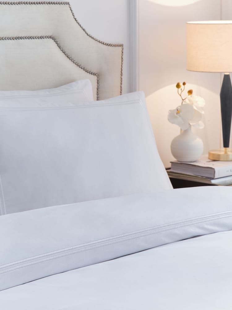 Paoletti White Elara Embroidered Duvet Cover Set - Image 2 of 3 Paoletti White Elara Embroidered Duvet Cover Set - Image 2 of 3