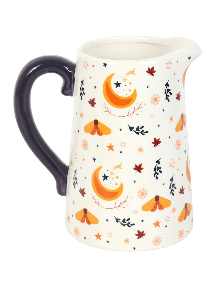 Something Different White Autumn Magic Harvest Moon Print Ceramic Flower Jug - Image 2 of 4 Something Different White Autumn Magic Harvest Moon Print Ceramic Flower Jug - Image 2 of 4