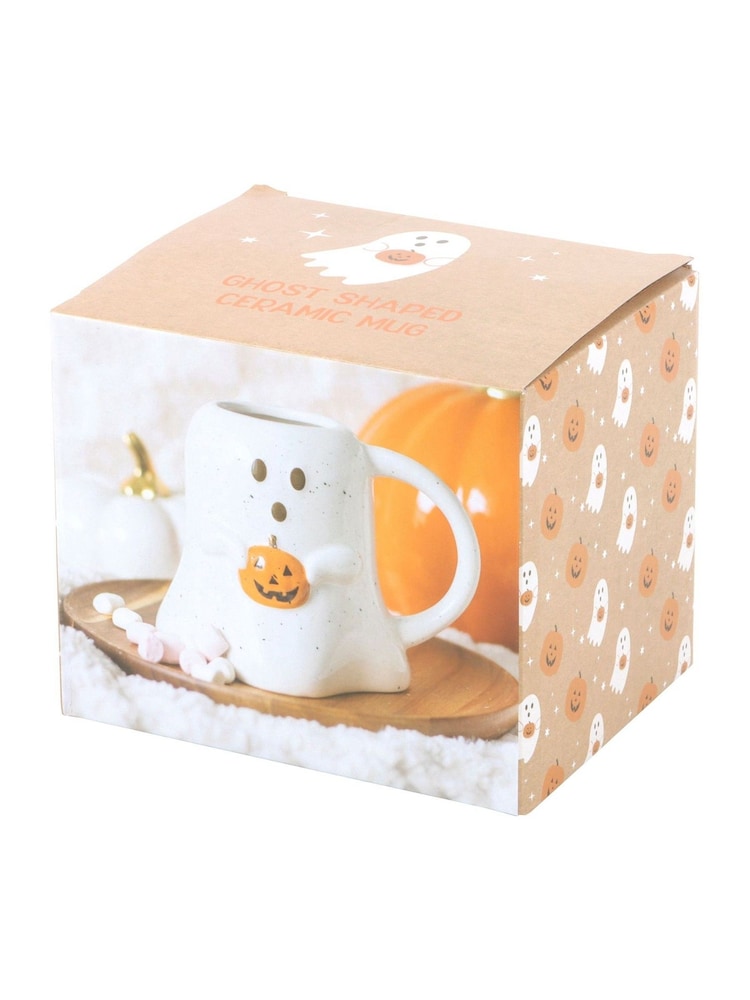 Something Different White Ghost Shaped Mug with Pumpkin - Image 5 of 5 Something Different White Ghost Shaped Mug with Pumpkin - Image 5 of 5