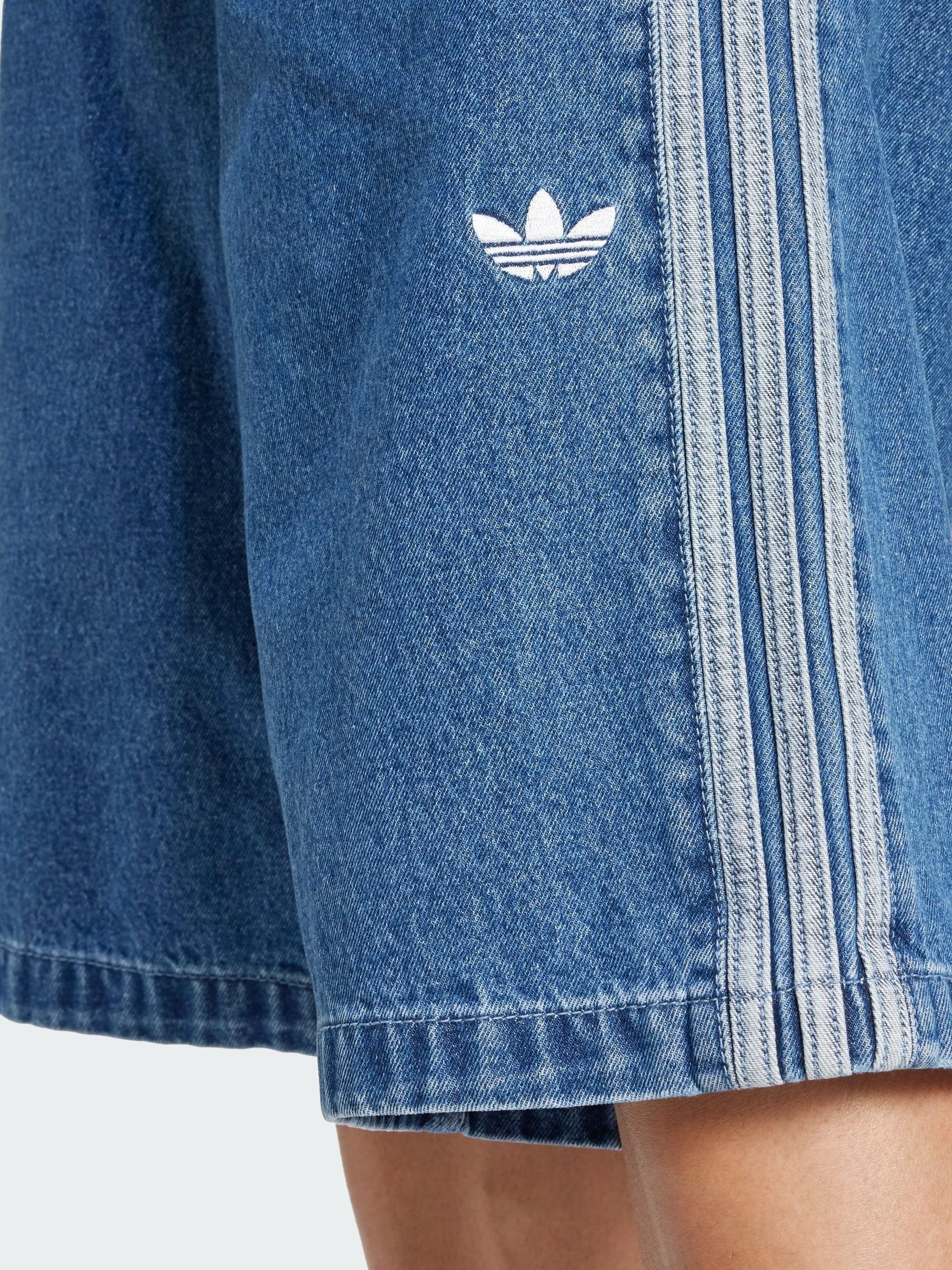 Buy adidas Originals Blue Adicolor Denim Firebird Shorts from Next USA