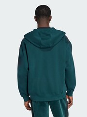 adidas Originals Green Adicolor Oversize Full-Zip Hoodie - Image 2 of 5