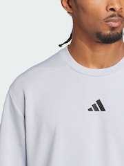adidas Grey Designed For Training Crew Sweatshirt - Image 3 of 5