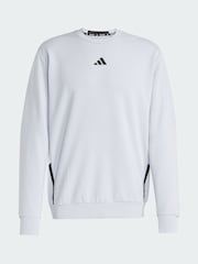 adidas Grey Designed For Training Crew Sweatshirt - Image 5 of 5