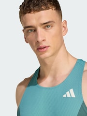 adidas Blue Adizero Archive Running Tank Top - Image 3 of 5