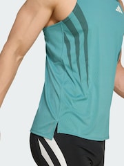 adidas Blue Adizero Archive Running Tank Top - Image 4 of 5