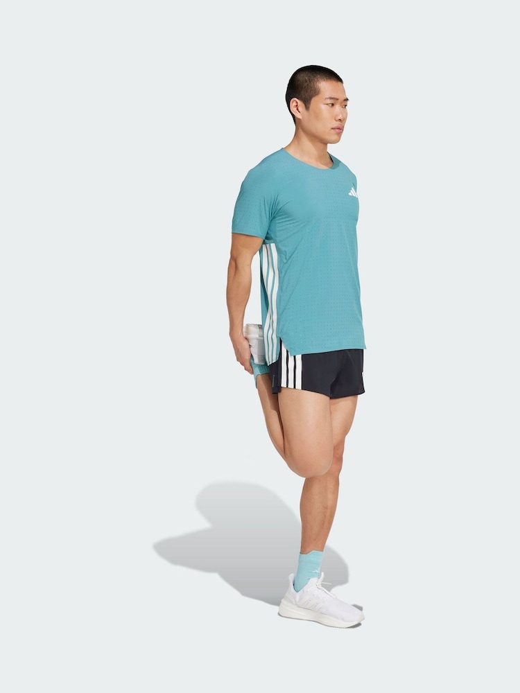 adidas Blue Adizero Running T-Shirt - Image 1 of 6
