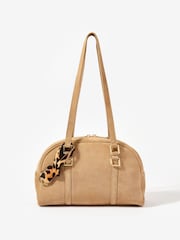Mint Velvet Cream Suede Shoulder Bag - Image 1 of 4