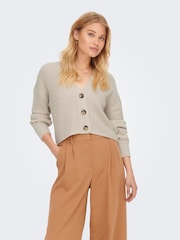 ONLY Natural Button Through Cardigan - Image 1 of 5