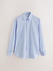 Azul claro - Corte estándar - Cotton Rich Textured Easy Care Smart Shirt - Imagen 1 de 3