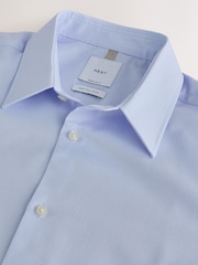 Azul claro - Corte estándar - Cotton Rich Textured Easy Care Smart Shirt - Imagen 3 de 3