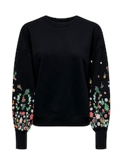 ONLY Long Sleeve Flower Detail Jumper - Imagem 3 de 4