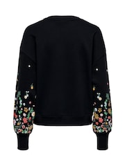 ONLY Long Sleeve Flower Detail Jumper - Imagem 4 de 4