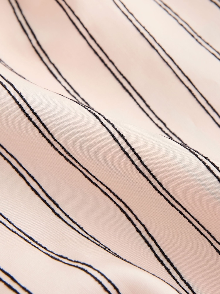 Pink/Black Stripe Chenille Knee Shorts - Image 2 of 3