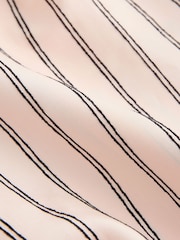 Pink/Black Stripe Chenille Knee Shorts - Image 7 of 8