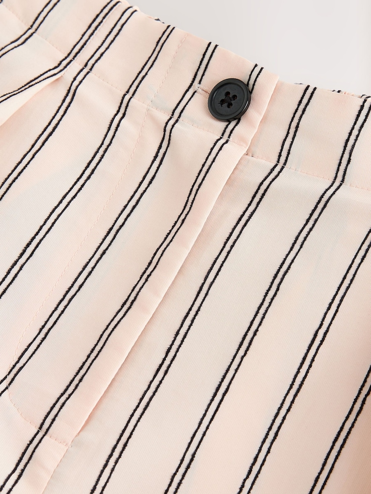 Pink/Black Stripe Chenille Knee Shorts - Image 8 of 8