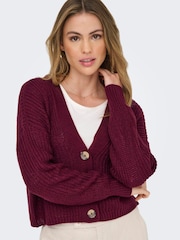 ONLY Red Button Through Cardigan - Image 1 of 6