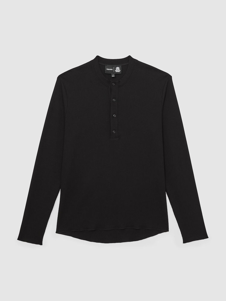 أسود - Reiss Francisco Reiss | Royal Ballet Henley Shirt - صورة 2 من 6