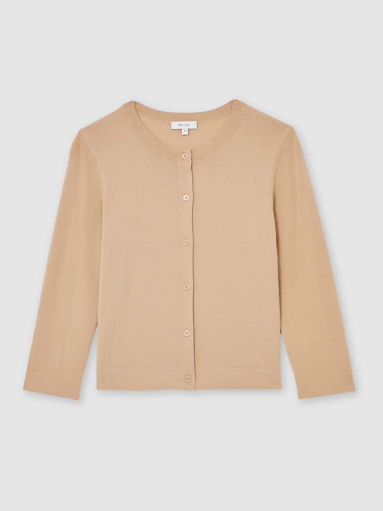 Reiss Neutral Mara Cardigan - Image 2 of 6