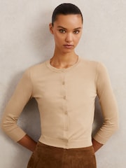 Reiss Neutral Mara Cardigan - Image 3 of 6