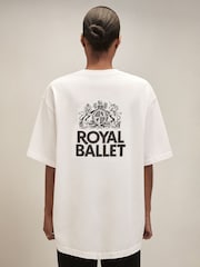 Reiss White Principal Reiss | Royal Ballet Logo Unisex Fit T-Shirt - Image 12 of 12