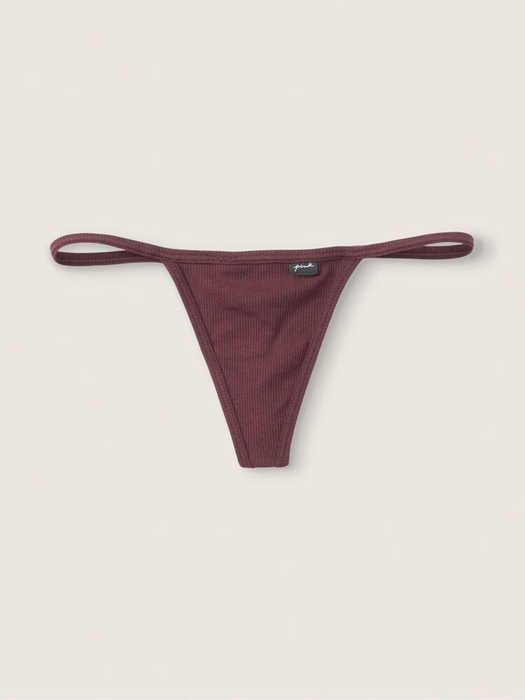 Victoria's Secret PINK Burnt Umber Brown Cotton G String Knicker - Image 1 of 1