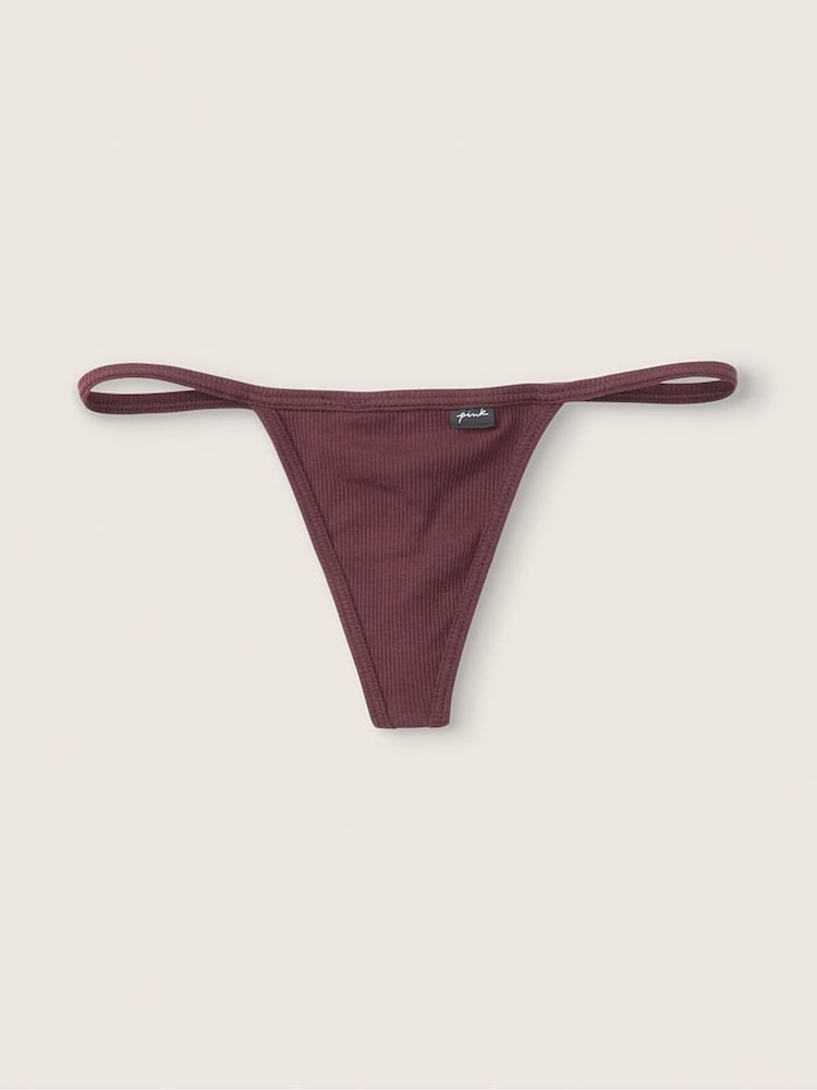 Victoria's Secret PINK Burnt Umber Brown Cotton G String Knicker - Image 1 of 1 Victoria's Secret PINK Burnt Umber Brown Cotton G String Knicker - Image 1 of 1