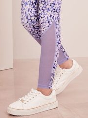 Lipsy Purple Printed High Waist Active Legging - Image 4 of 4