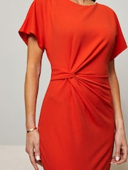 Lipsy Orange Twist Side Midi Dress - Image 4 of 4