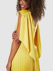 Closet Yellow Gold Pleated Dress - Image 4 of 6