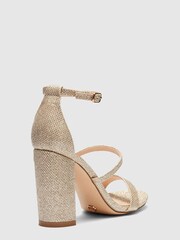 Novo Gold Regular Fit Penguin Double Strap Gliiter Heeled Sandal - Image 3 of 3