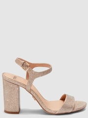Novo Rose Gold Regular Fit Prossecco Glitter Heeled Sandal - Image 1 of 2