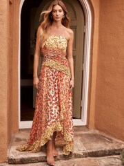 Forever New Orange & Yellow Multi Rosa Splice Maxi Dress - Image 1 of 5