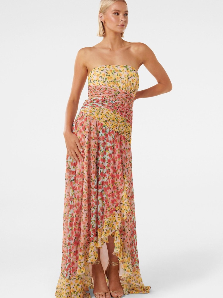Forever New Orange & Yellow Multi Rosa Splice Maxi Dress - Image 2 of 5