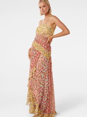 Forever New Orange & Yellow Multi Rosa Splice Maxi Dress - Image 4 of 5