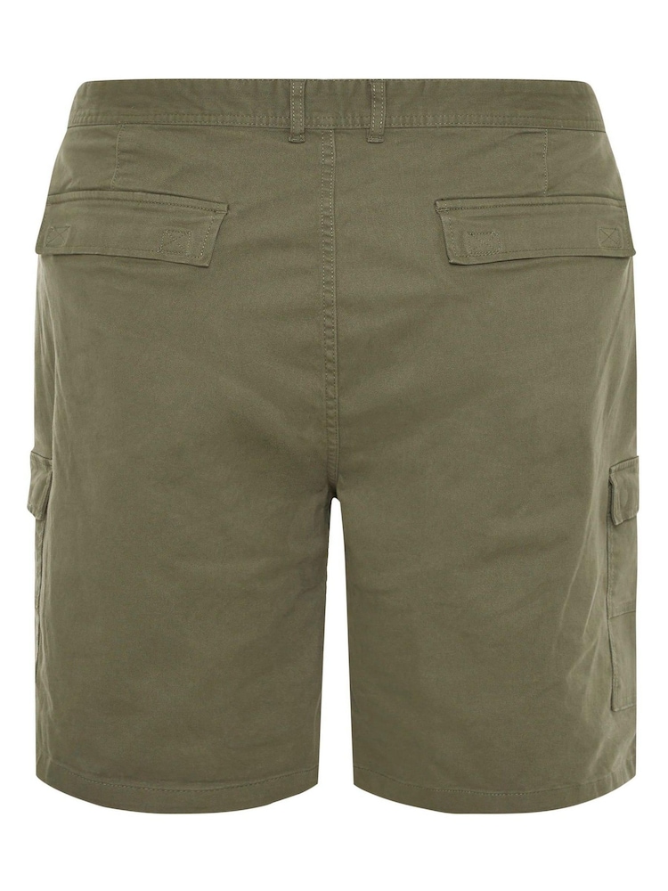 BadRhino Big & Tall Green Stretch Cargo Shorts - Image 4 of 4
