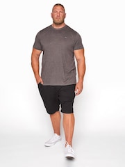 BadRhino Big & Tall Black Elasticated Waist Rugby Shorts - Image 1 of 4