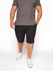BadRhino Big & Tall Black Elasticated Waist Rugby Shorts - Image 2 of 4