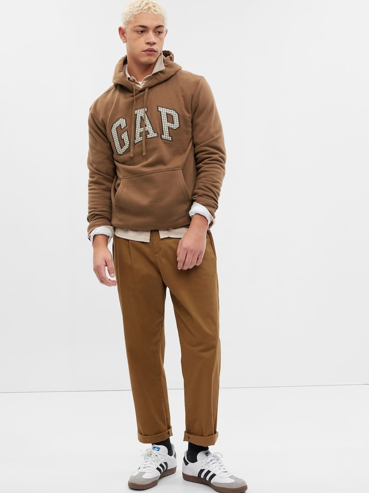 Gap Brown Logo Fleece Hoodie - Image 1 of 1 Gap Brown Logo Fleece Hoodie - Image 1 of 1
