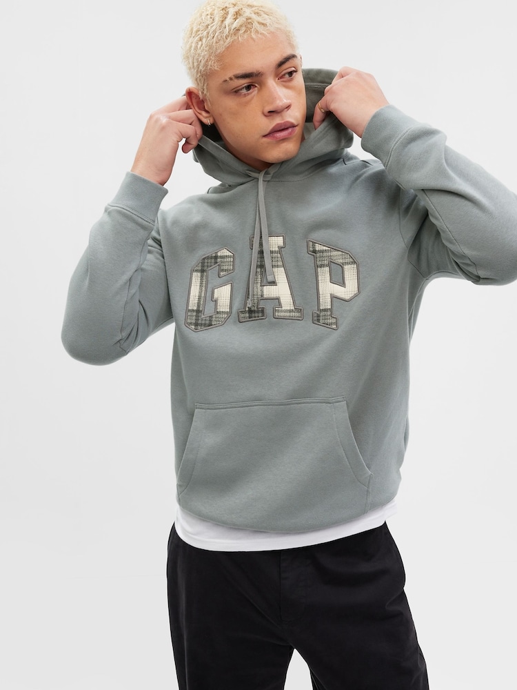 Gap Grey Logo Fleece Hoodie - Image 1 of 1 Gap Grey Logo Fleece Hoodie - Image 1 of 1