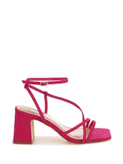 Pink - Linzi Memphis Sandalen mit Blockabsatz und überkreuzte Riemen - Bild 2 von 4