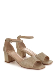 Linzi Gold Mollie Block Heeled Sandal With Closed Back - Image 3 of 4