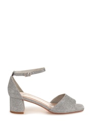 Linzi Silver Mollie Block Heeled Sandal With Closed Back - Image 2 of 4